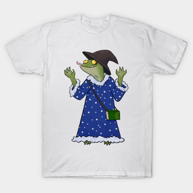 Lizard Wizard T-Shirt by lilacfeathers